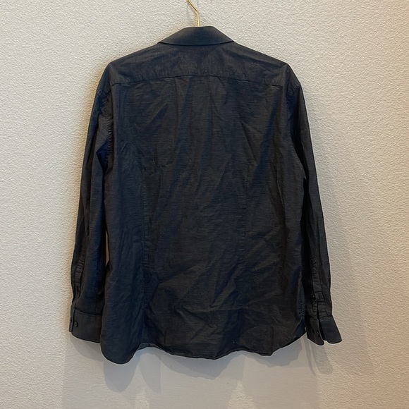 John Varvatos Micro Dot Button Down Dress Shirt Size 17.5R - Picture 9 of 9